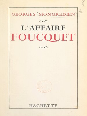 cover image of L'affaire Foucquet